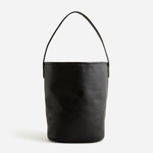 J. Crew Berkeley Bucket Bag in Black Leather